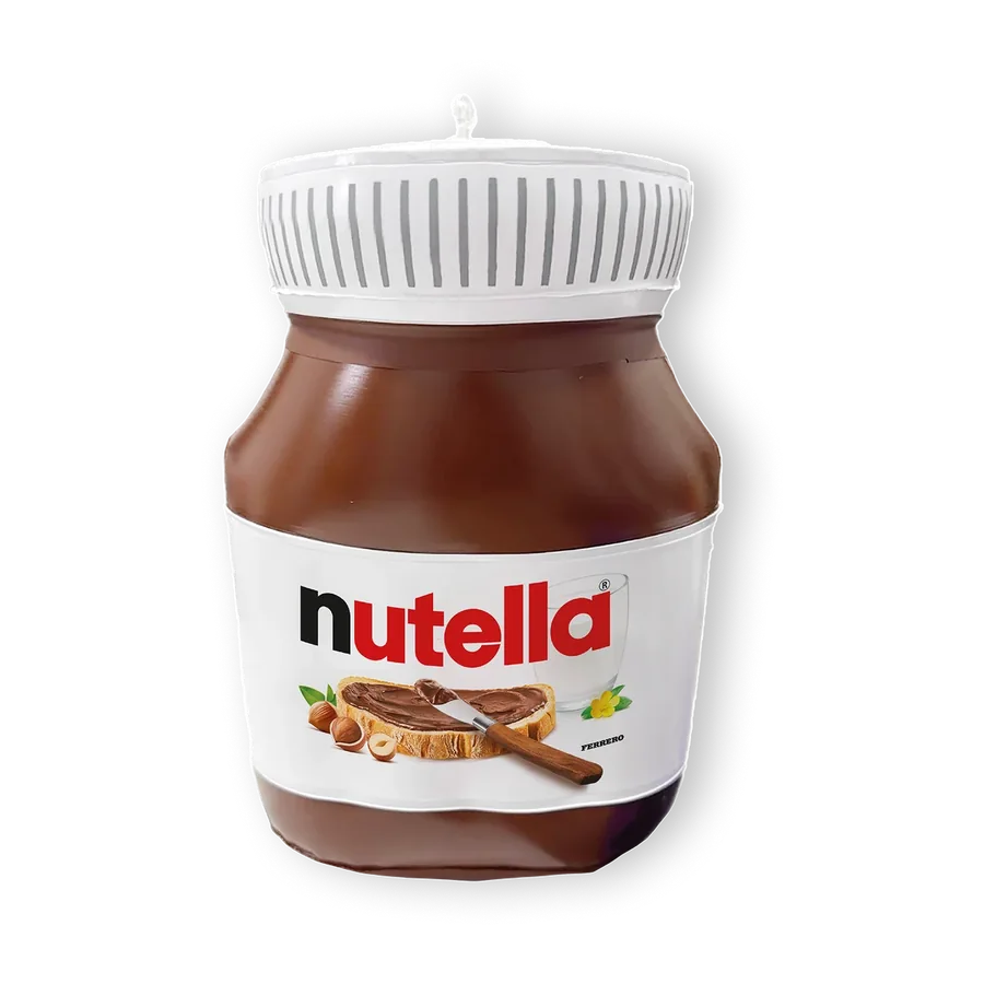 Frasco inflable de Nutella a gran escala