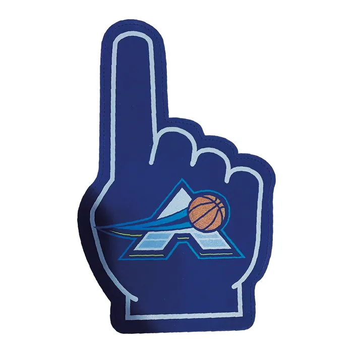 Dedo de espuma azul marino con el escudo de los Astros de Jalisco